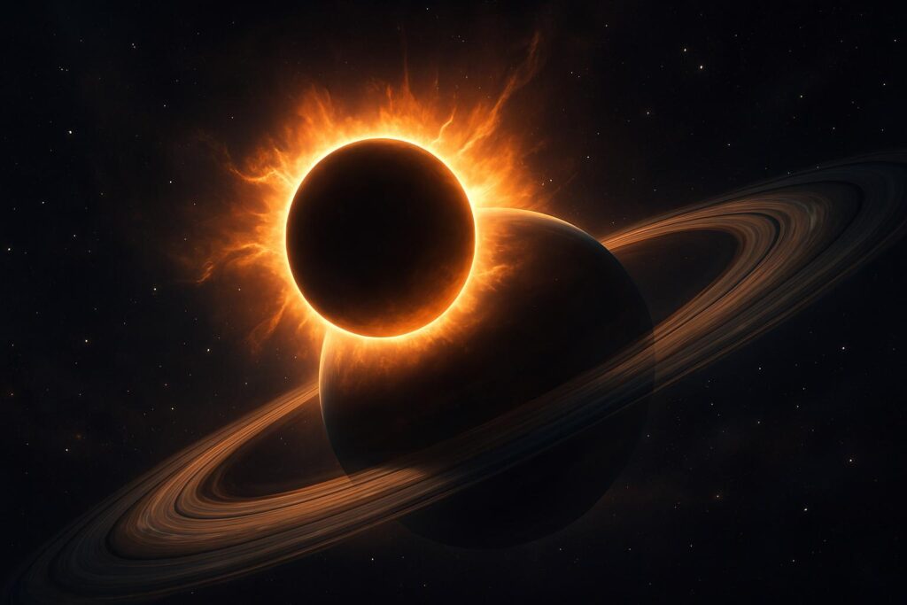 A Galactic Eclipse 4k Wallpaper