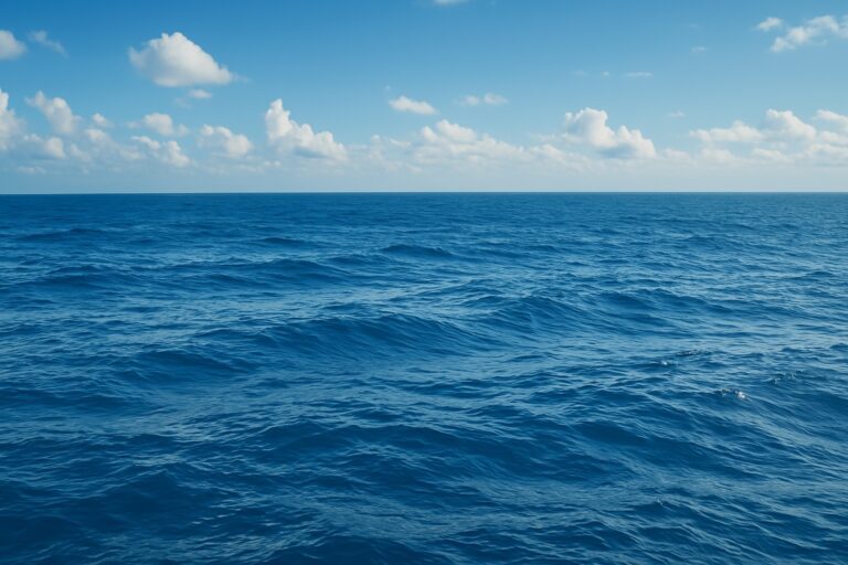 Blue Ocean Wallpaper features beautiful waves with clouds in background.