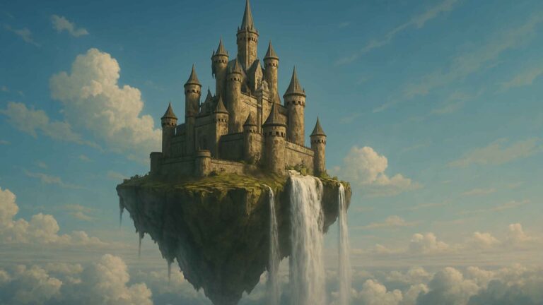 Floating Castle 4k Wallpaper
