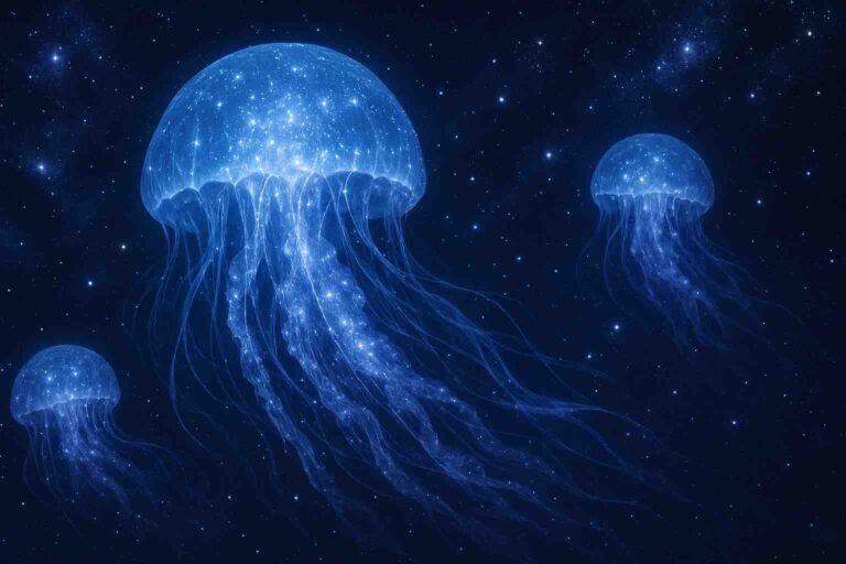 Glowing Jellyfish iPhone Wallpaper