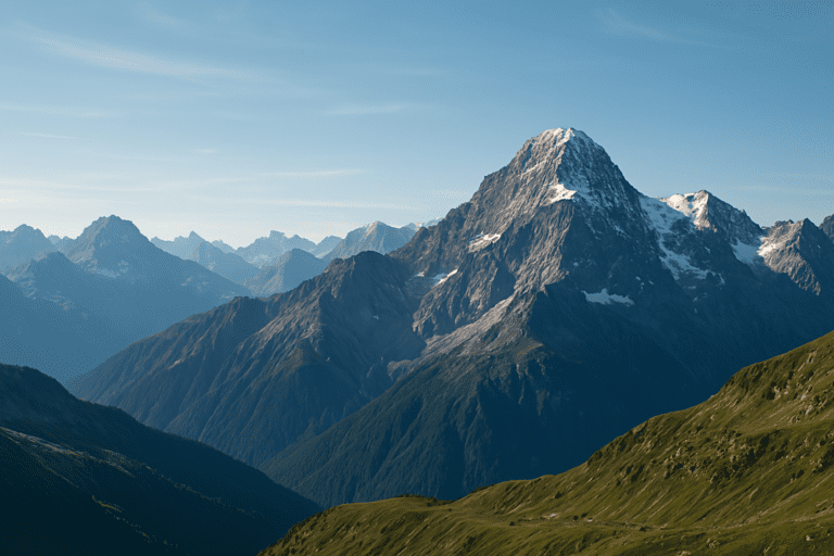 Mountains 4k Wallpaper with beautiful blue sky