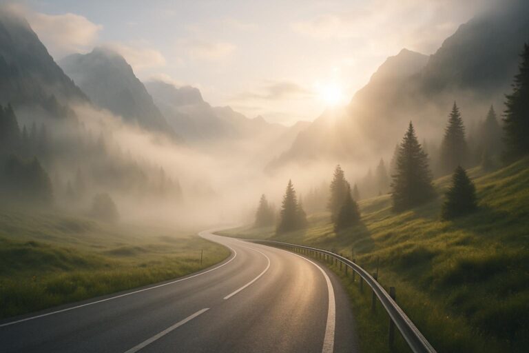 Swiss Alps Road Wallpaper HD
