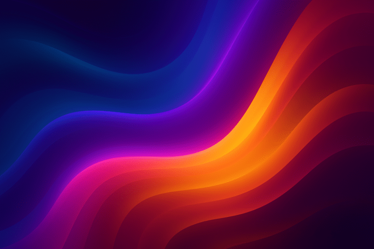 Waves Abstract Wallpaper features magenta curves and multiple colours.